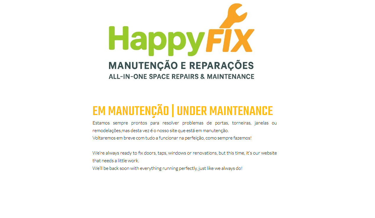 HappyFix — Manutenção e reparações